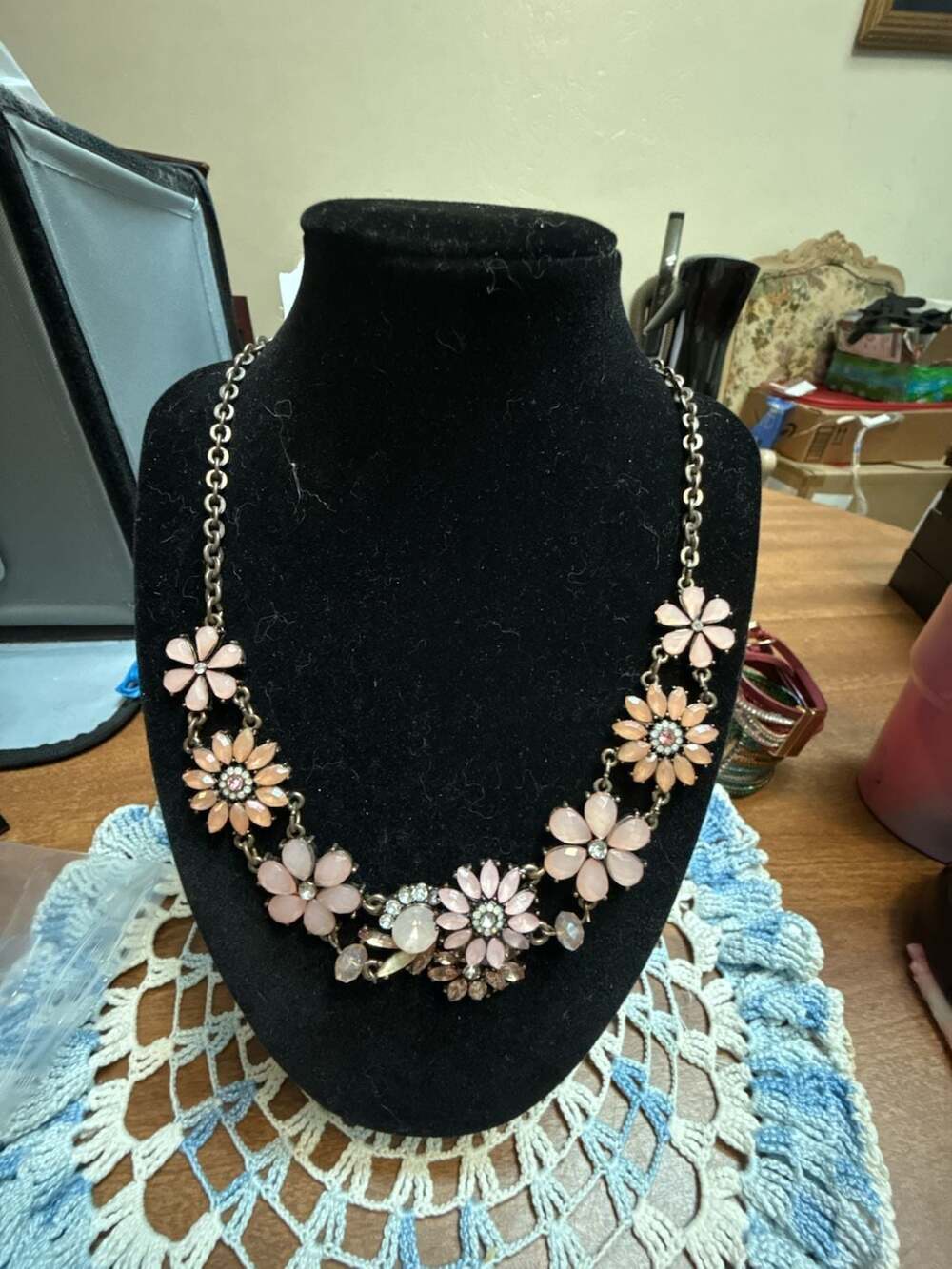 Torrid Blush Floral Bib Statement Necklace